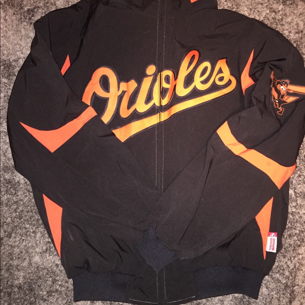Majestic Orioles warm up jacket